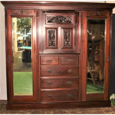 mahogany princess wardrobe ca. 1890 Jh.