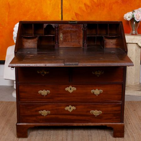 georgian bureau oak mahogany ca.1820 Jh