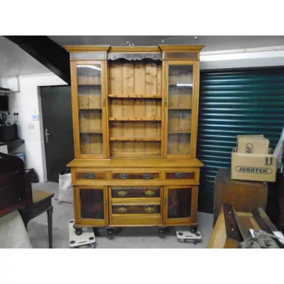 antique edwardian golden oak welsh dresser ca 1900 Jh