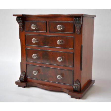 apprentice piece mahogany ca. 1900 Jh.