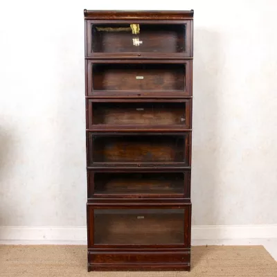 Antiker Globe Wernicke Schrank, 6 verglaste Elemente, ca. 1910