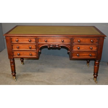 Antiker mahagoni Kneehole Desk