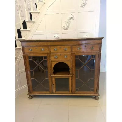 Antike Vitrine aus Eichenholz