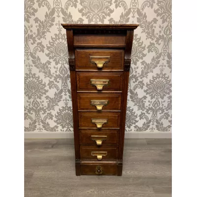 Antiker Edwardianischer Aktenschrank