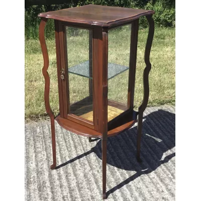 Antiker Arts & Crafts Vitrinen Schmuckschrank
