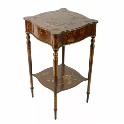 Edwardianischer Chinoiserie Tisch aus Mahagoniholz