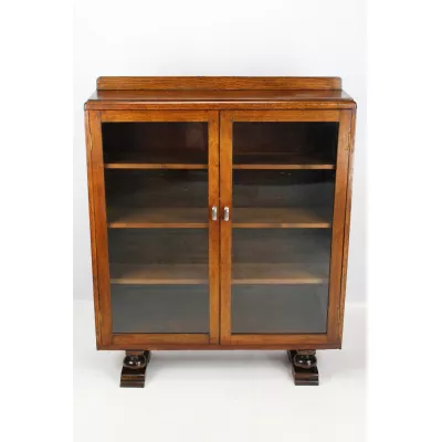 Art-Deco-Bücherregal aus Eiche