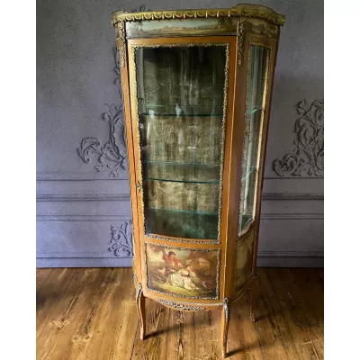 Antike Vitrine im Louis XVI Stil aus ca. 1880