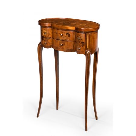 Antike englische Kommode mit Intarsien, Continental Marquetry Commode