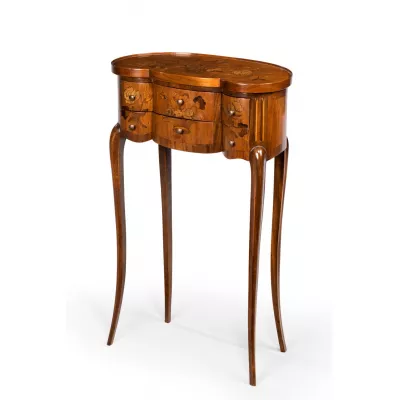 Antike englische Kommode mit Intarsien, Continental Marquetry Commode