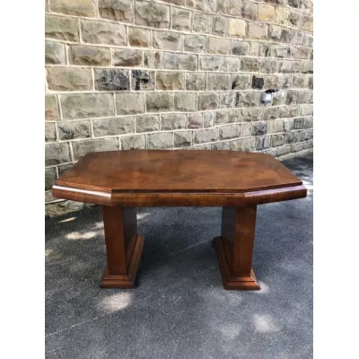Ausgefallener antiker Art déco Esstisch, ca. 1930