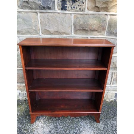 Antikes englisches Open Bookcase / Bücherregal aus Mahagoni Massivholz