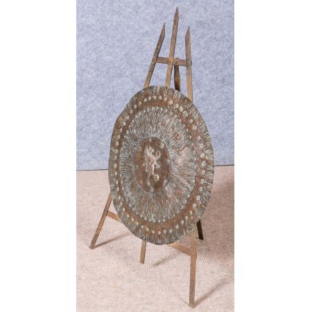 Arts & Crafts Kupferfeuerschirm / copper fire screen aus England