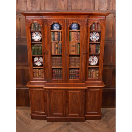 Viktorianisches Bücherregal aus Mahagoni Massivholz