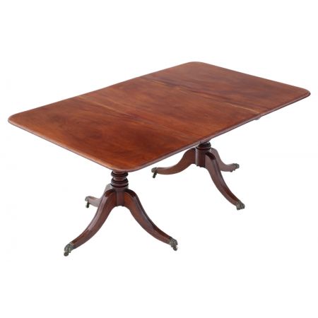 Ausziehbarer georgianischer Mahagoni Massivholz Esstisch / Pedestal Dining Table