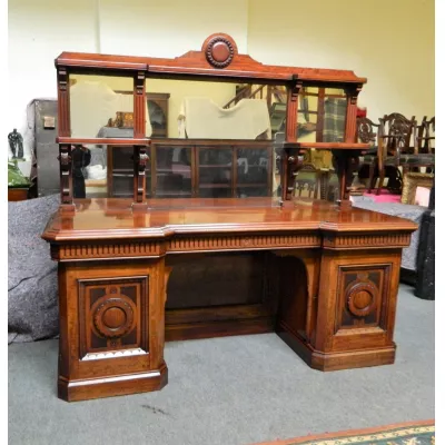 Mahagoni-Sideboard mit Spiegel