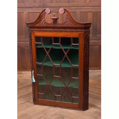 Antikes Edwardian Mahagoni Eckkabinet/ cabinet