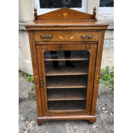 Palisander Bücherschrank mit Intarsien im Edwardian Stil