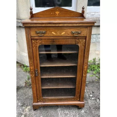 Palisander Bücherschrank mit Intarsien im Edwardian Stil