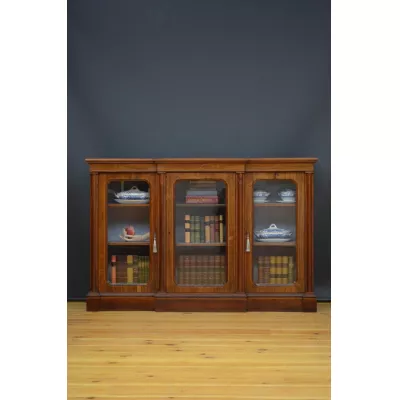 Palisander Bücherschrank / breakfront book cabinet im Viktorianischen Stil
