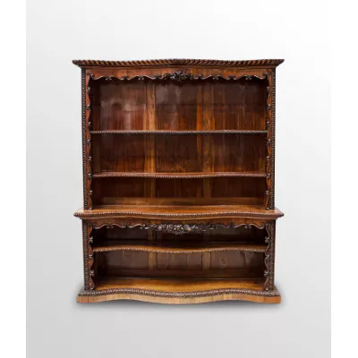 Offenes Palisander Bücherregal / serpentine open bookcase