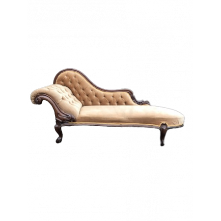 Chaise Longue aus Nussbaumholz im Viktorianischen Stil