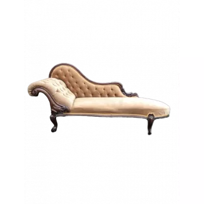 Chaise Longue aus Nussbaumholz im Viktorianischen Stil