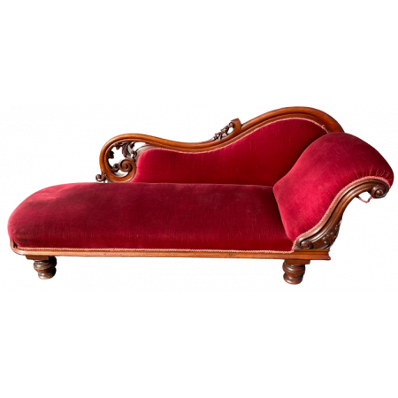 Antike Chaise Lounge aus Mahagoni im Viktorianischen Stil