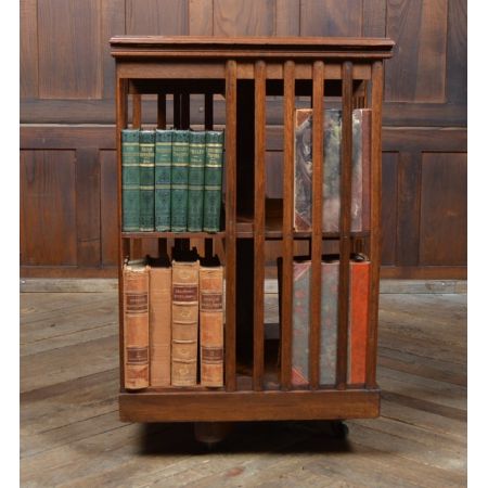 drehbares Bücherregal / revolving bookcase aus Eichenholz