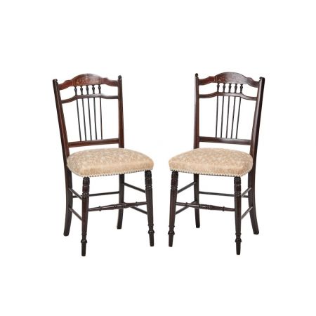 Antikes Mahagoni Paar Stühle / bedroom chairs aus der Edwardianischen Epoche