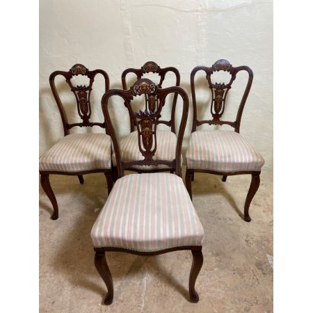 Set aus vier antiken Stühlen / salon chairs aus der Viktorianischen Epoche