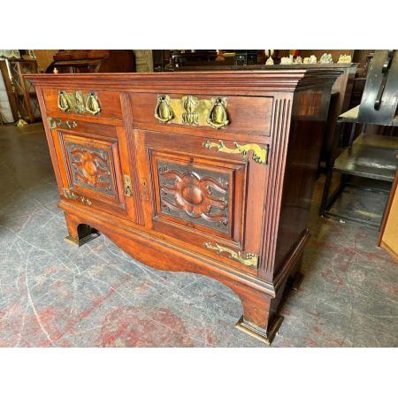 Exquisites viktorianisches Art-Nouveau-Mahagoni-Sideboard