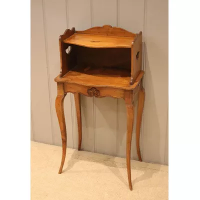 antiker französischer Nachttisch / bedside cabinet aus Kirschholz