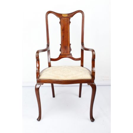 edwardianischer Stuhl / open arm chair aus Mahagoni