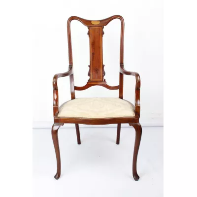 edwardianischer Stuhl / open arm chair aus Mahagoni