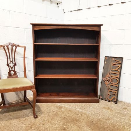 Antikes Edwardianisches Bücherregal / open bookcase aus Mahagoni