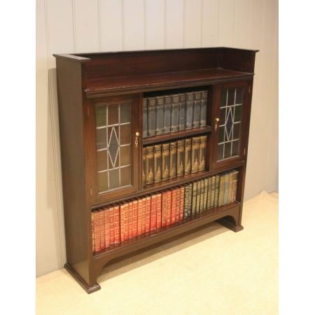 Edwardianischer Bücherschrank / Vitrine aus Mahagoni