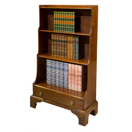 Antikes Bücherregal, waterfall bookcase aus Mahagoni