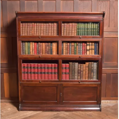 Antikes Edwardianisches Bücherregal aus Mahagoni