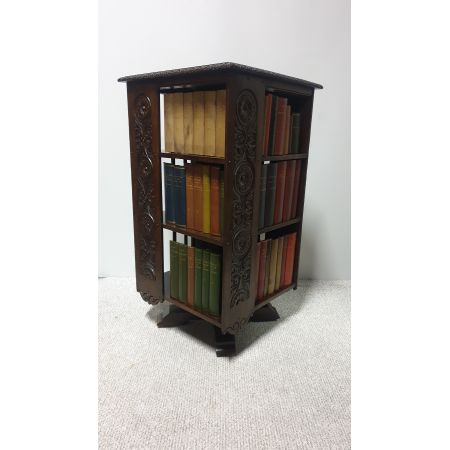 Antikes Viktorianisches rewolwing Bücherregal/ revolving bookcase aus Eiche