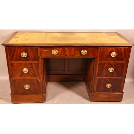 Großer viktorianischen Schreibtisch / pedestal desk aus Mahagoni