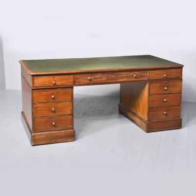 Antiker Schreibtisch / partners desk aus Mahagoni Georg III