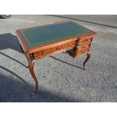 Eleganter, viktorianischer ladiesdesk / Schreibtisch mit Lederfläche