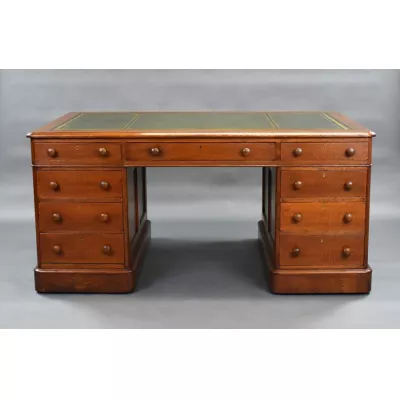 Antiker Viktorianischer Schreibtisch / partners desk aus Eichenholz