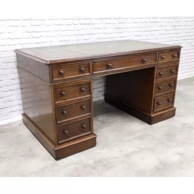 Antiker Mahagoni Schreibtisch / pedestal desk