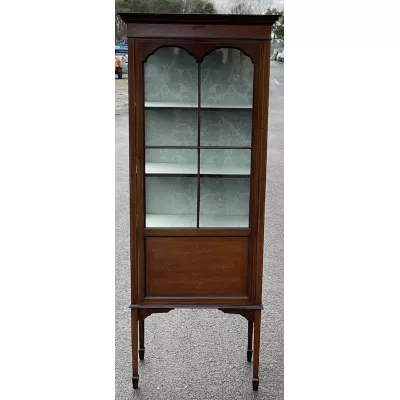 Antiker Mahagoni Vitrinienschrank mit Intarsieren / display cabinet