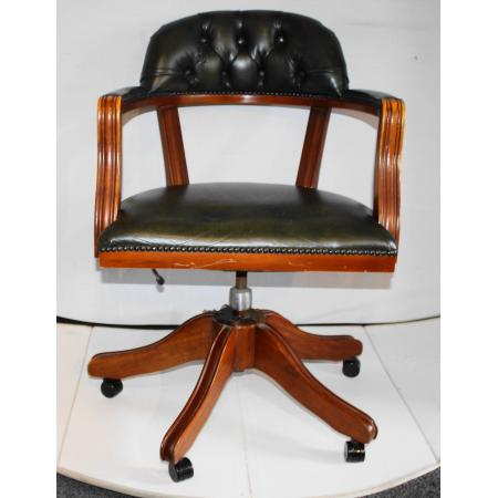 Antiker revolving desk chair aus Mahagoni