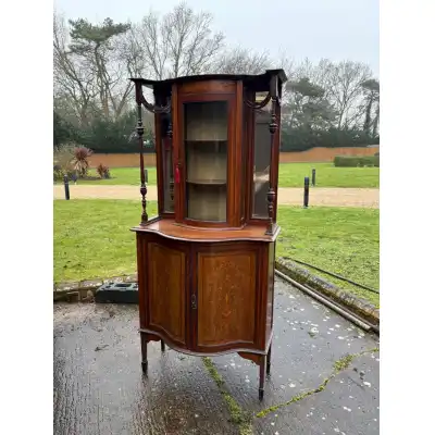 Antikes Edwardianisches Mahagoni-Vitrinenkabinett