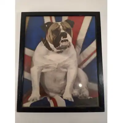 Handgefertigtes Bild einer britischen Kriegsbulldoge (1940er Jahre) – Kunstwerk von Walden Hammond