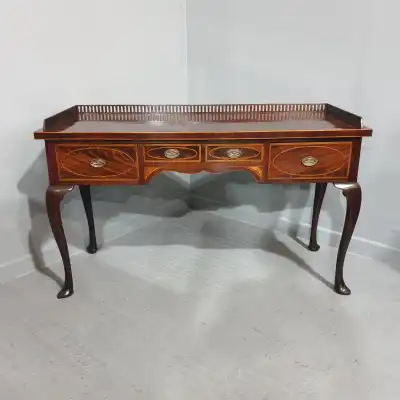 Irisches Mahagoni-Buffet oder Sideboard mit Intarsien – Antik, ca. 1900